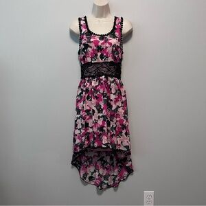 Teen Vogue + Mstylelab Floral/Lace Hi Lo Dress Size S